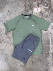 Trailberg Tron/Solo Khaki Set - T Shirt / Grey Shorts