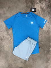 Dare2b Momentum Blue Wave Set - T Shirt / Grey Shorts