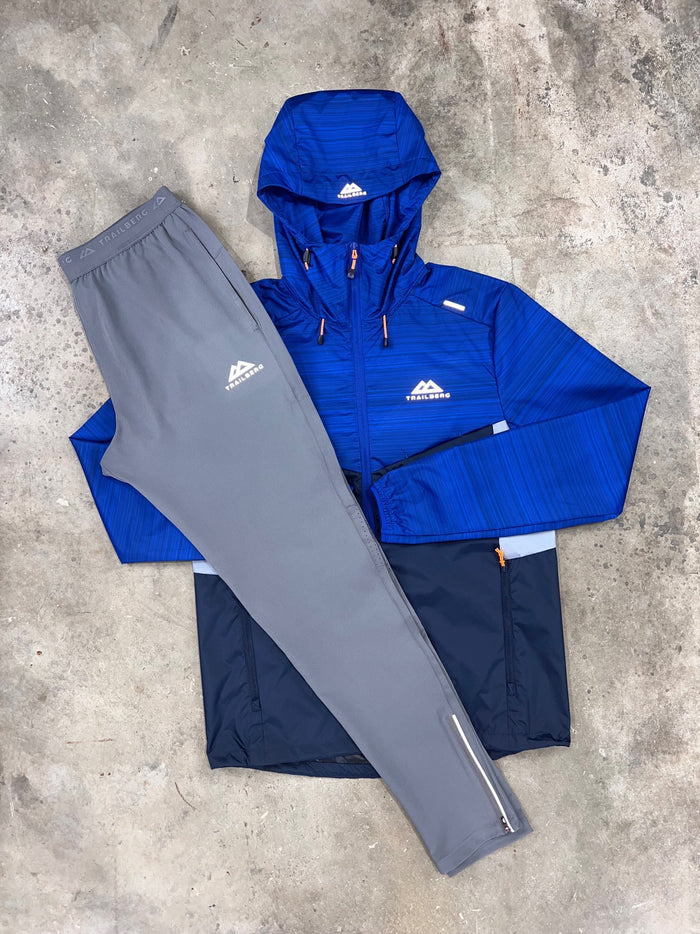 Trailberg Space/Cloud 3.0 Blue Set - Windbreaker / Grey Pants