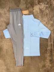 Trailberg Cloud 3.0 Sky Blue Set - Quarter Zip / Grey Pants