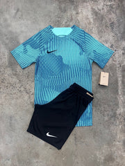 Nike Print Blue Set - T Shirt / Shorts
