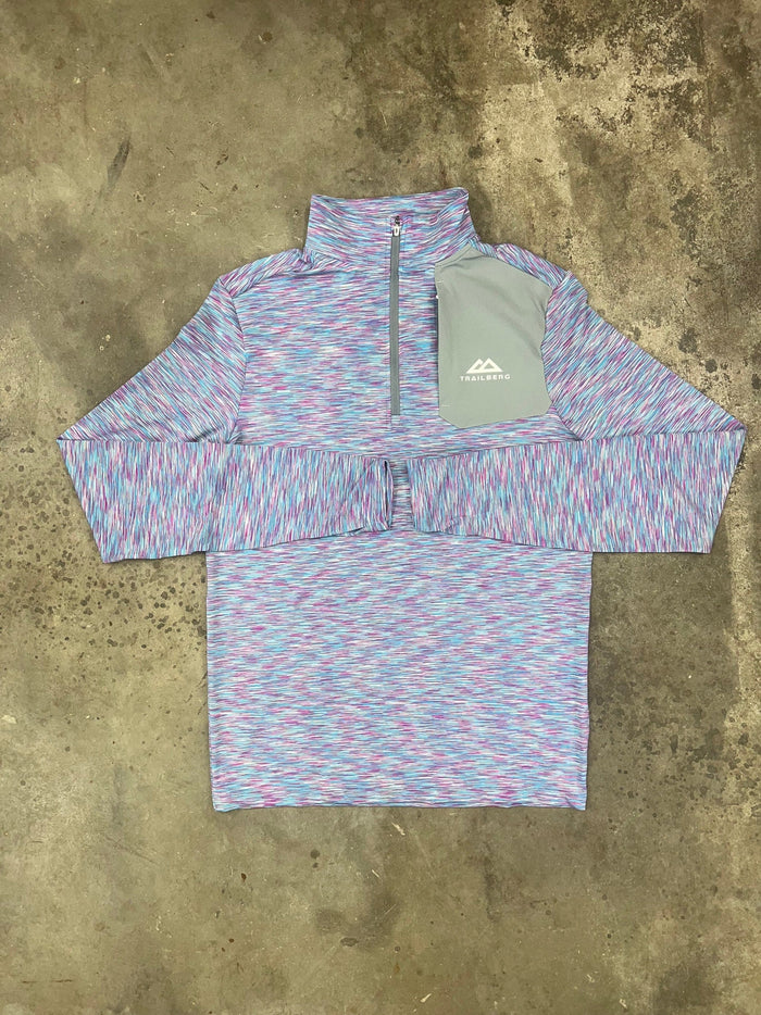 Trailberg Space Quarter Zip - Pink/Grey